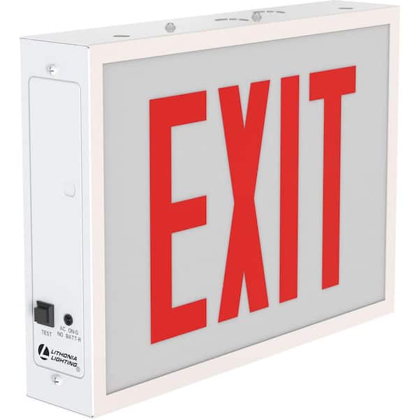 Lithonia Lighting TCE 0.7 Watt Integrated LED White Exit Sign with