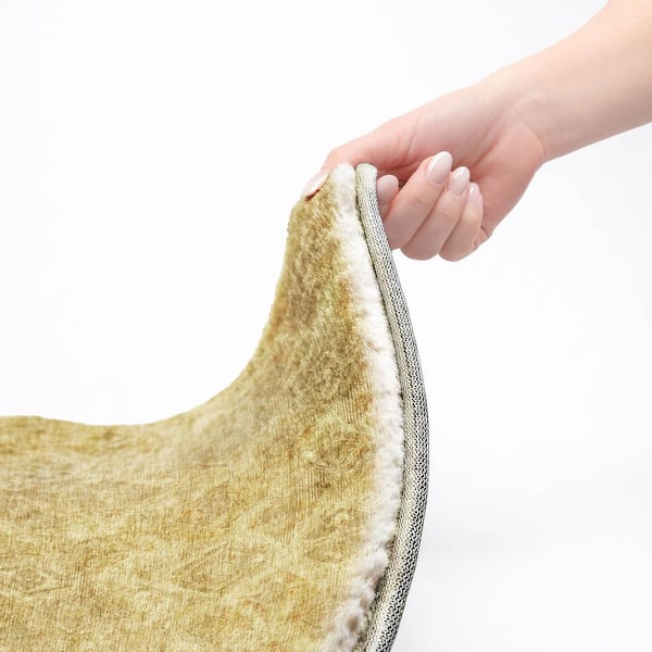 Dream Shag Premium Machine Washable Abstract ADS622 Gold 2 ft. x 3 ft. Accent Rug