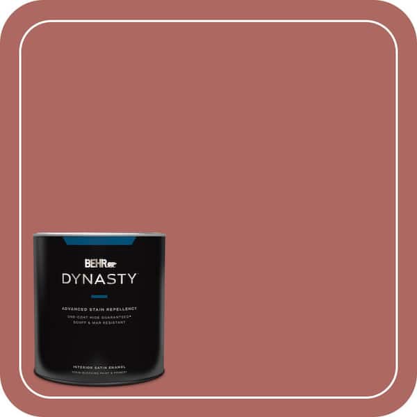 BEHR DYNASTY 1 qt. #PPU2-13 Colonial Brick Satin Enamel Interior Stain-Blocking Paint & Primer