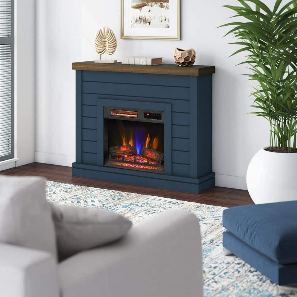 Twin Star Home Duraflame 47.38 in. Freestanding Wall Mantel