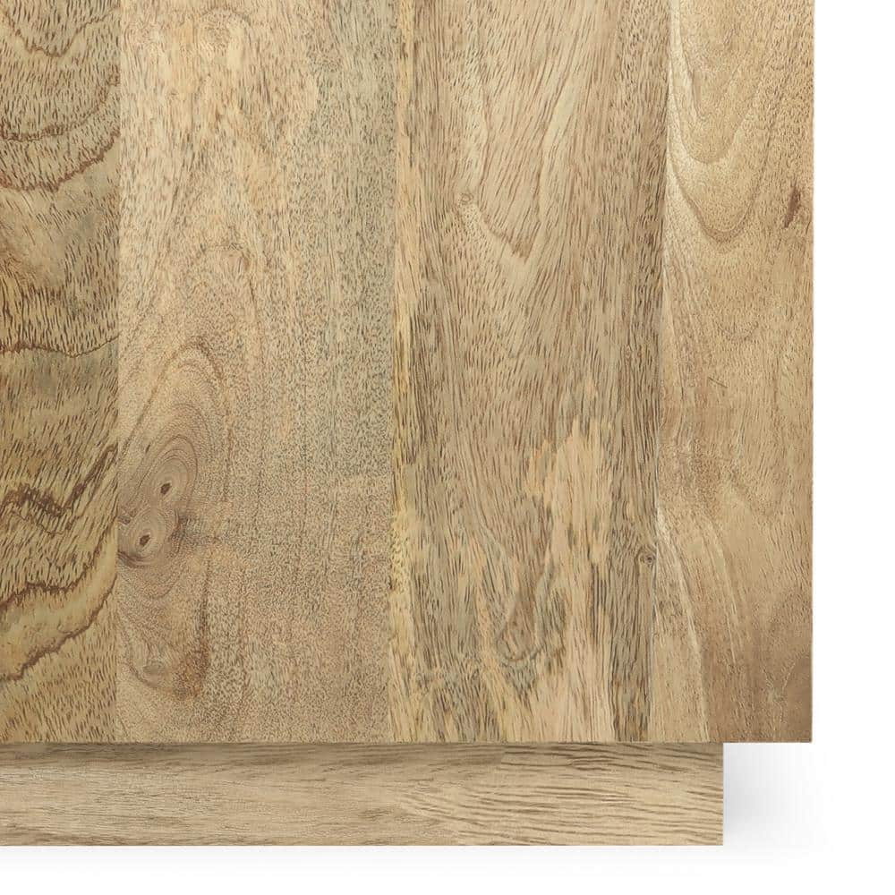 Lockhart Natural Mango Wood Square Side Table, 20 inch