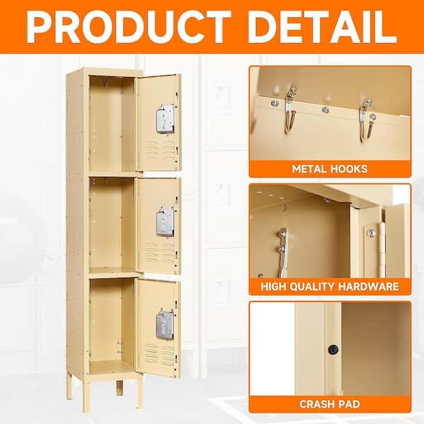 VEVOR Metal Locker for Employees, 9 Doors Storage Cabinet with
