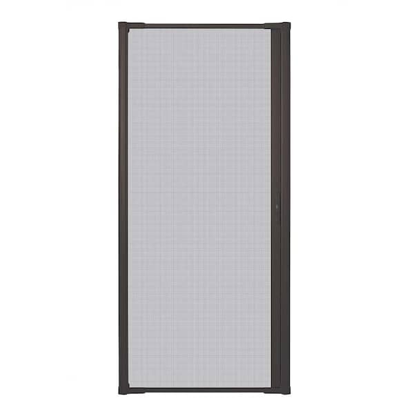 Andersen 36 in. x 80 in. LuminAire Bronze Single Universal Aluminum Gliding Retractable Screen Door