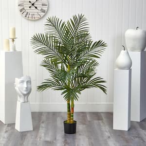 5 ft. Artificial Double Stalk Golden Cane Palm Tree