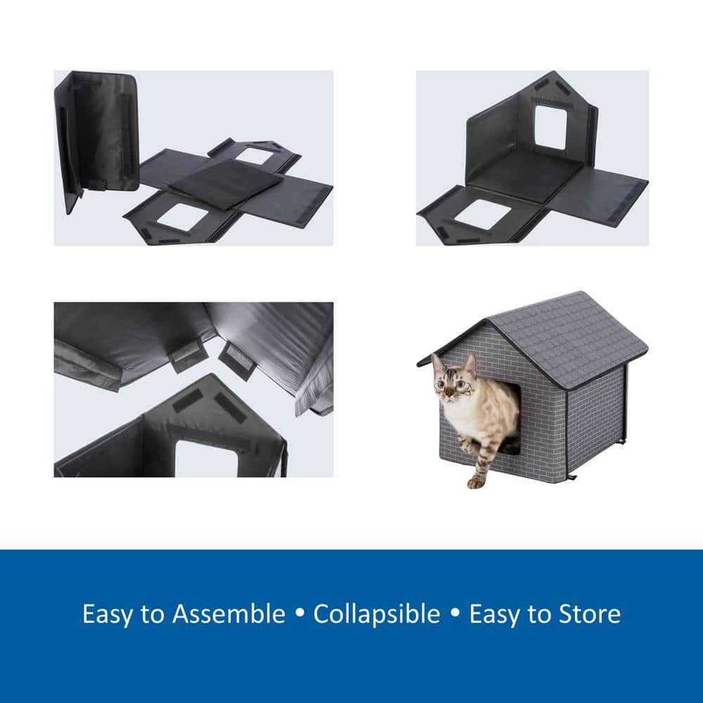 Small Gray Insulated Plastic Outdoor Pet House