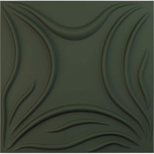 Ekena Millwork 19 5/8 in. x 19 5/8 in. Savannah EnduraWall Decorative 3D Wall Panel, Satin Hunt Club Green (12-Pack for 32.04 Sq. Ft.)