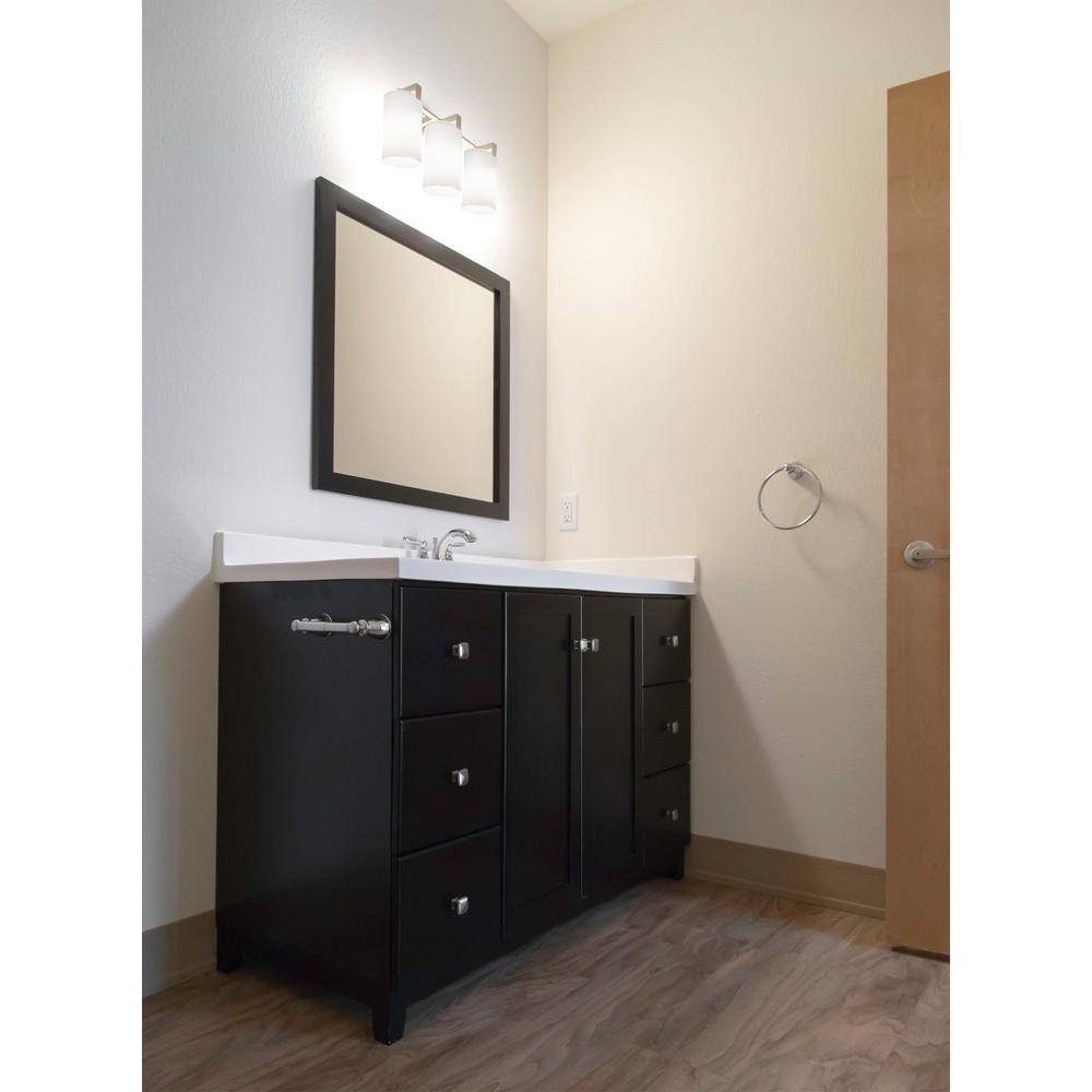 Espresso Pine Wood Framed Rectangular 40"x30" Wall Mirror