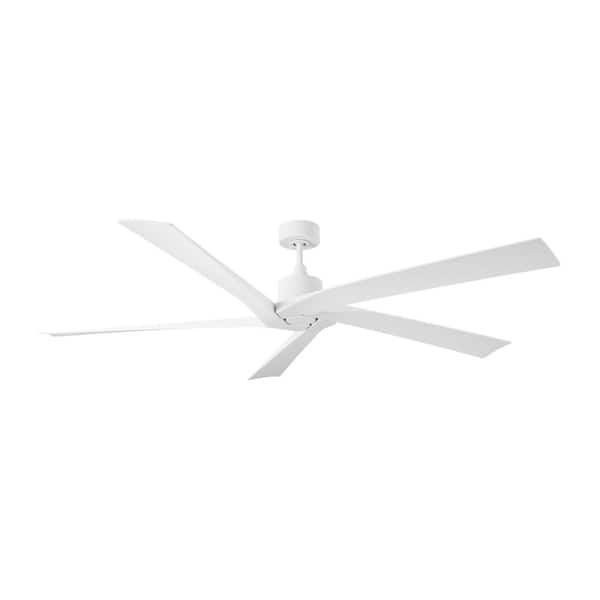 Fan Aspen Coastal 70 in. Outdoor Matte White Modern Downrod Mount Standard Ceiling Fan with Remote