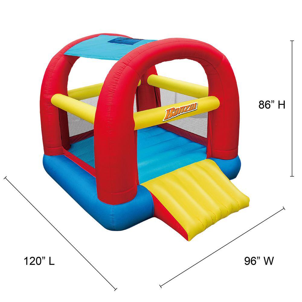 Banzai Banzai Cool Canopy Bouncer Outdoor Inflatable Slide/Shaded Backyard Bounce House