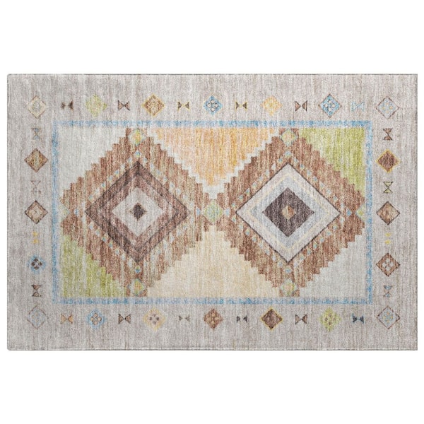 Dream Shag Premium Machine Washable Abstract ADS177 Multi 2 ft. x 3 ft. Accent Rug