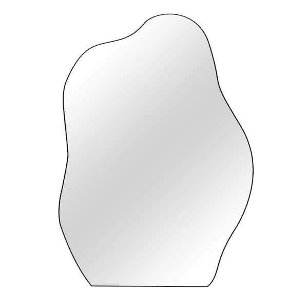 Modern 26 in. W x 38 in. H Irregular-shaped Frameless Wall Bathroom Vanity Mirror