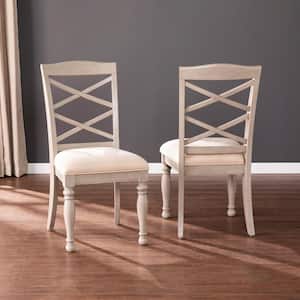 Stumburgh Gray Upholstered Dining Parsons Chairs Set of 2