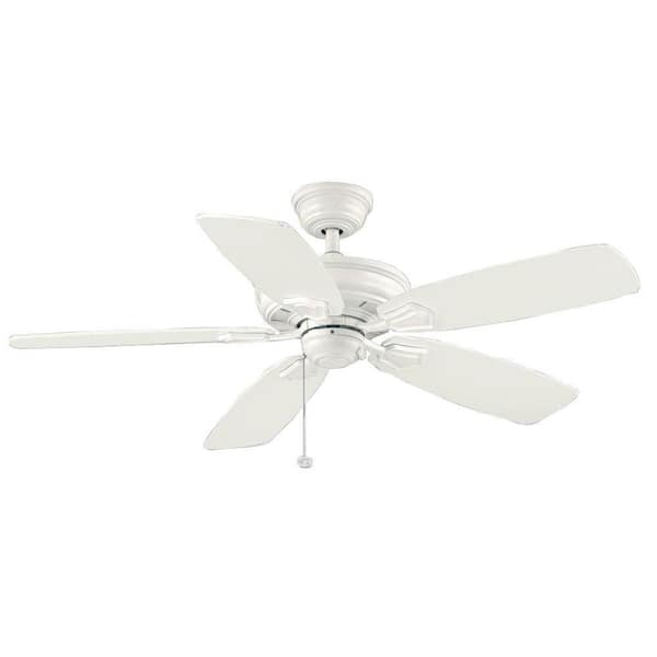 Hampton Bay Heirloom 52 in. Indoor/Outdoor Matte White Ceiling Fan