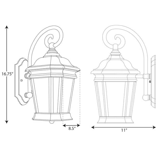 Crawford Collection 1-Light Oil Rubbed Bronze Etched Glass New Traditional Outdoor Medium Wall Lantern Light
