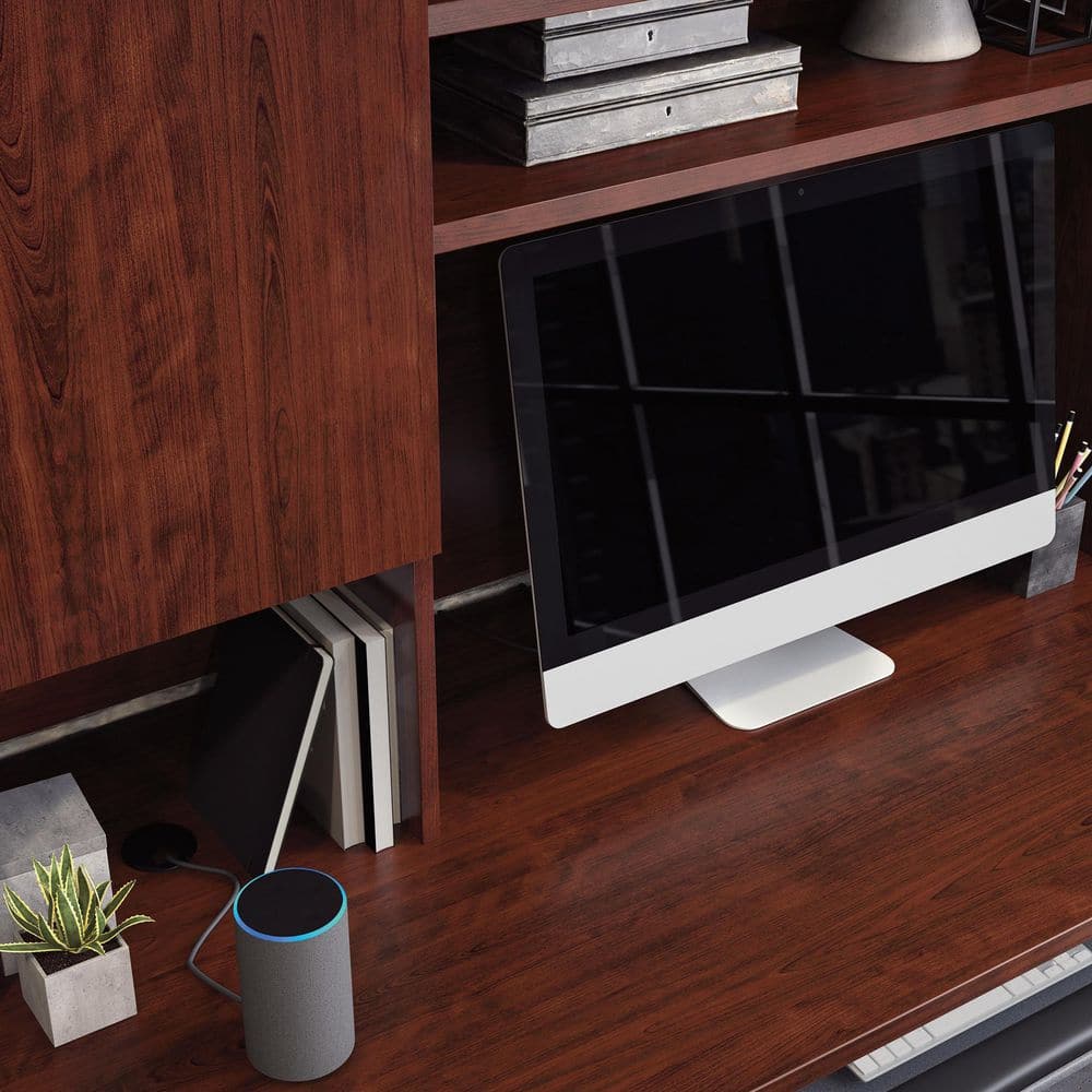 Classic Cherry 72" Engineered Wood Office Storage Hutch
