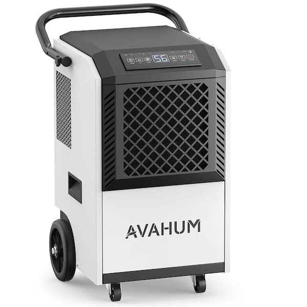 160 pt. 7500 sq. ft. Bucketless Commercial Dehumidifier in White with 2-in-1 Drainage, Auto Defrost, and Portable Wheels