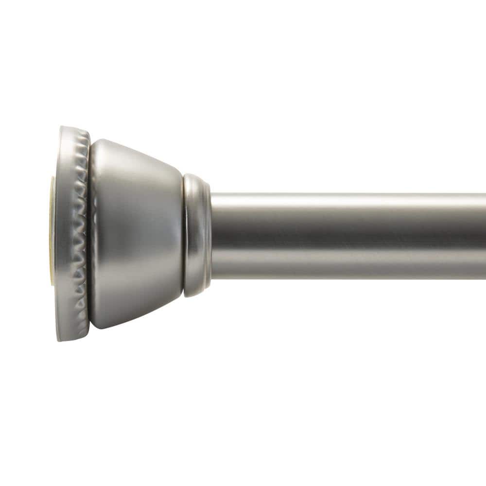 Adjustable Satin Nickel Tension Shower Curtain Rod 42-72 Inches