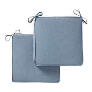 Sunbrella Denim Square Reversible Outdoor Seat Cushion (2-Pack)