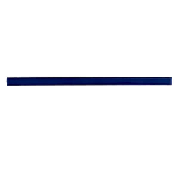 Terralis 0.6 in. x 12 in. Glossy Royal Blue Porcelain Bullnose Trim Wall and Floor Tile (0.5 sq. ft./Case) 10-Pack