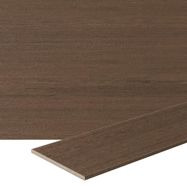 Advanced PVC Vintage 1/2 in. x 12 in. x 12 ft. Square English Walnut PVC Fascia (Actual: 1/2 in. x 11 3/4 in. x 12 ft.