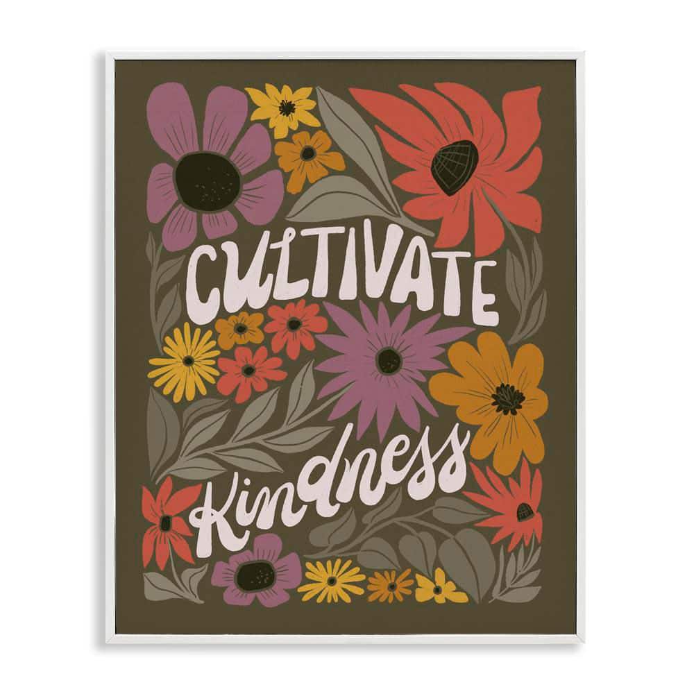 Groovy Cultivate Kindness by Loni Harris White Framed Nature Giclee Art Print 20 in. x 16 in. price history on PriceWatchPro
