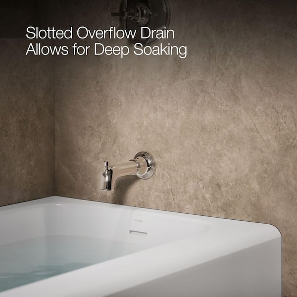 KOHLER Paces 60 in. x 30 in. Acrylic Alcove Deep Soaking Bathtub