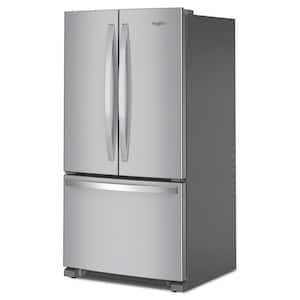 35 in 25.2 cu. ft. Full-Depth French Door Bottom Mount Refrigerator in Stainless Steel with Elevated Deli Drawer