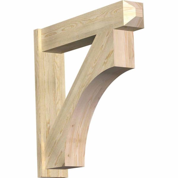 Ekena Millwork 8 in. x 38 in. x 38 in. Douglas Fir Westlake Craftsman Rough Sawn Outlooker