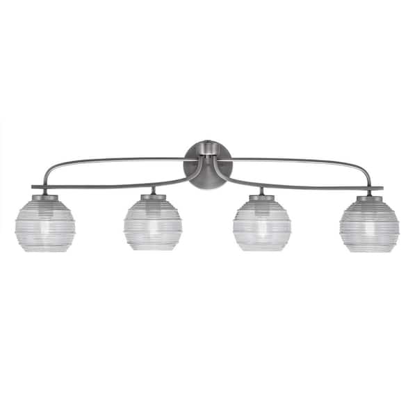 Unbranded Olympia 37.5 in. 4-Light Graphite Vanity Light
