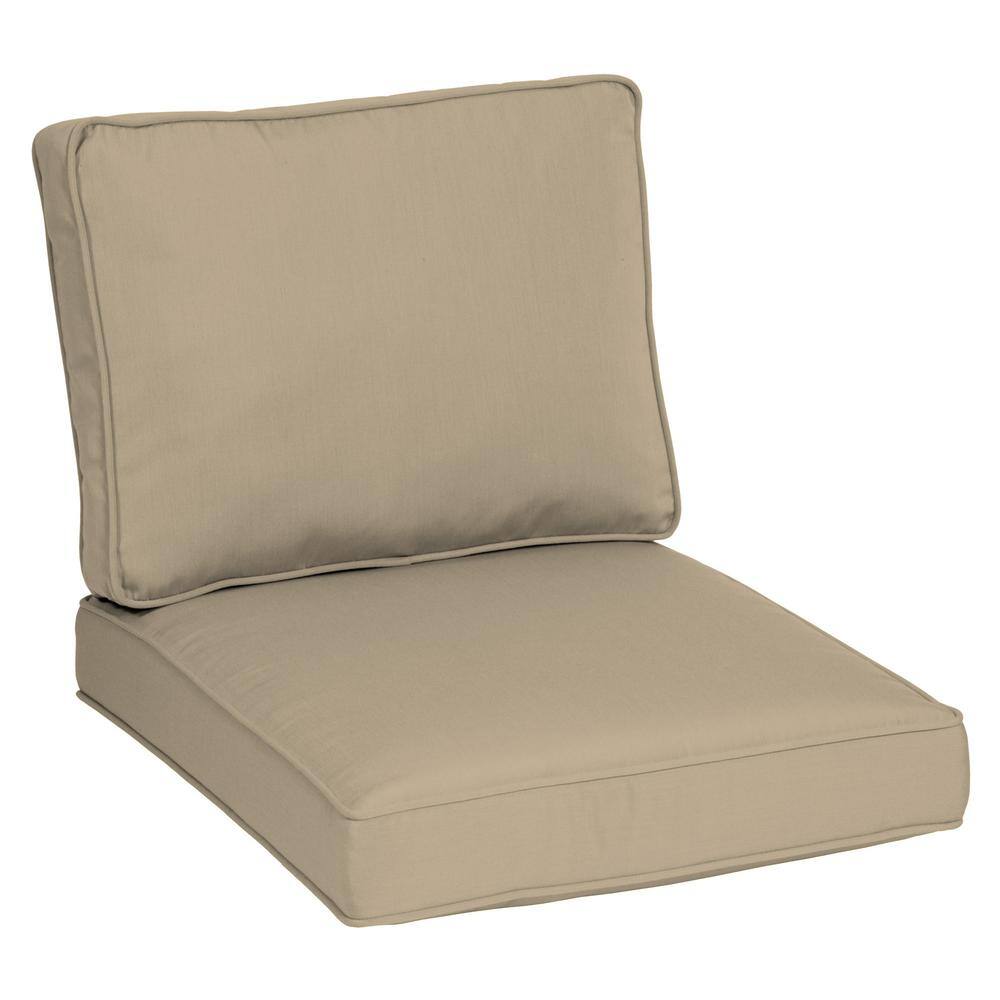 ARDEN SELECTIONS Oasis 26 in. x 30 in. Plush 2-Piece Deep Seating ...