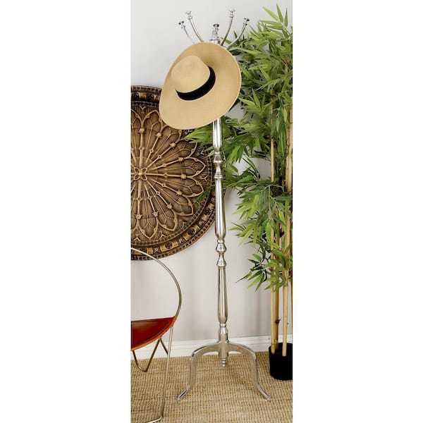 Litton Lane Silver Metal Coat Rack