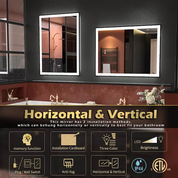 GP GANPE GANPE 24 in. W x 36 in. H Large Rectangular Framed