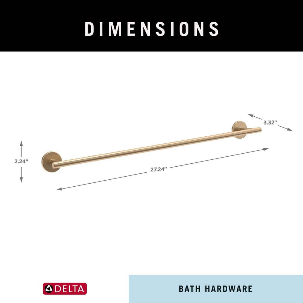 Champagne Bronze 24" Wall Mounted Towel Bar