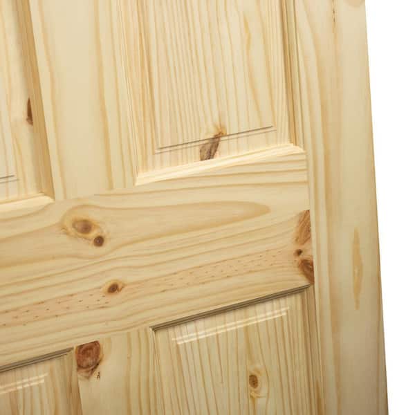 32 in. x 80 in. x 1.375 in. 6 Panel Colonial Double Hip Pine Interior Door Slab 32 in. x 80 in. x 1.375 in. 6 Panel Colonial Double Hip Pine Interior Door Slab