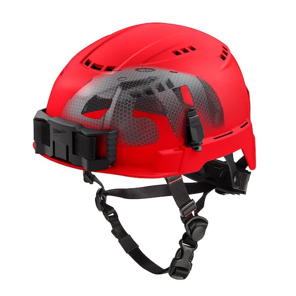 Milwaukee BOLT Red Type 2 Class C Vented Safety Helmet with IMPACT-ARMOR Liner