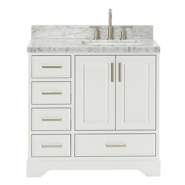 ARIEL Stafford 37 in. W x 22 in. D x 36 in. H Right Single Sink Bath ...