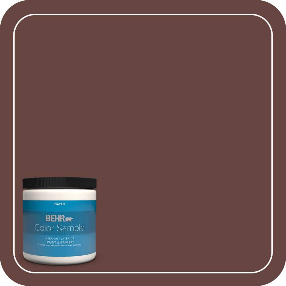 BEHR PREMIUM PLUS 8 oz. #S-G-730 Tawny Port Satin Enamel Interior