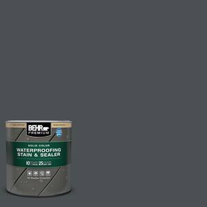 1 qt. #PPU18-01 Cracked Pepper Solid Color Waterproofing Exterior Wood Stain and Sealer