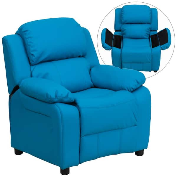 Flash Furniture Deluxe Padded Contemporary Turquoise Vinyl Kids