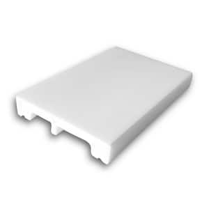 1/2 in. D x 2-1/2 in. W x 4 in. L Primed White High Impact Polystyrene Baseboard Moulding Sample Piece