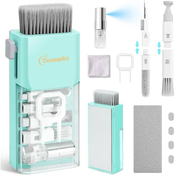 10-in-1 Laptop Keyboard Cleaner Cleaning Kit with 3 in 1 Earbud Cleaner Pen for Computer, Phone, Cameras in Tiffany Blue