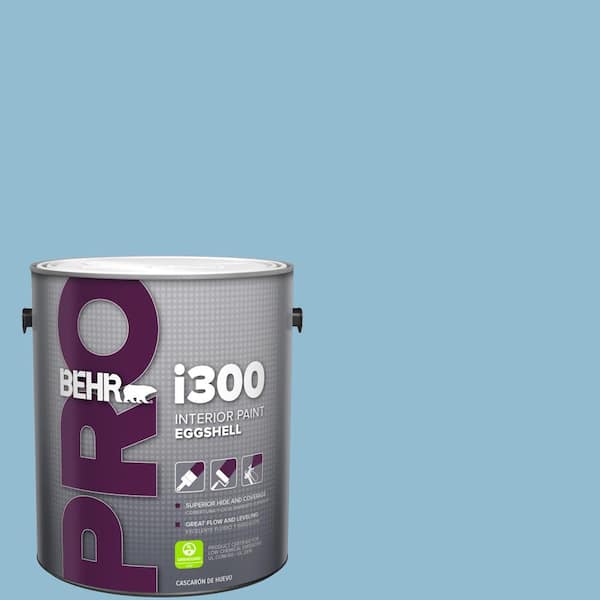 BEHR PRO 1 gal. #S490-3 Reef Blue Eggshell Interior Paint