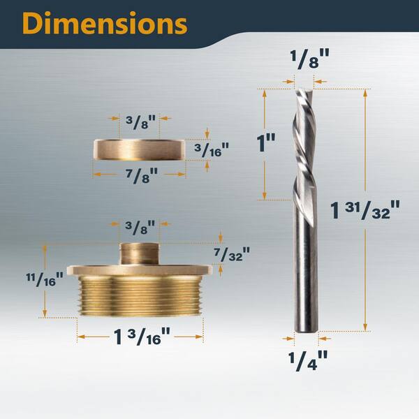 1/4" Down Cut Spiral Router Bit For CNC & Handheld Routers - 1" Cutting Length, NACo Coated - View #8