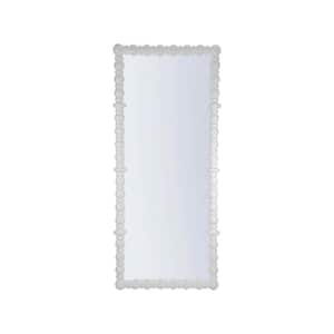 30.9 in. W x 70.4 in. H Wood Framed White Wall Decorative Mirror