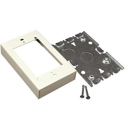 Wiremold 500 And 700 Series Metal Raceway 15/16 in. Deep 1-Gang Shallow Switch/Receptacle Box, Ivory