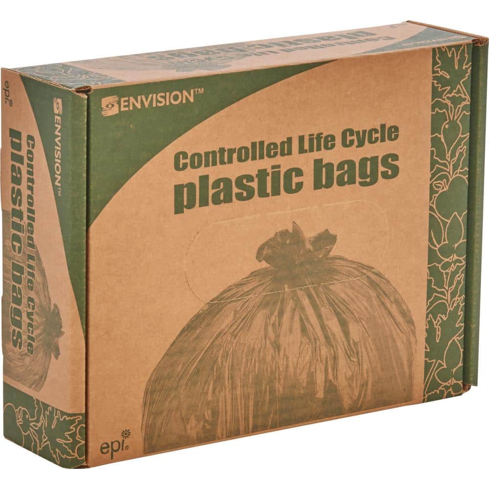 Green 33 Gallon Biodegradable Tearproof Trash Bags