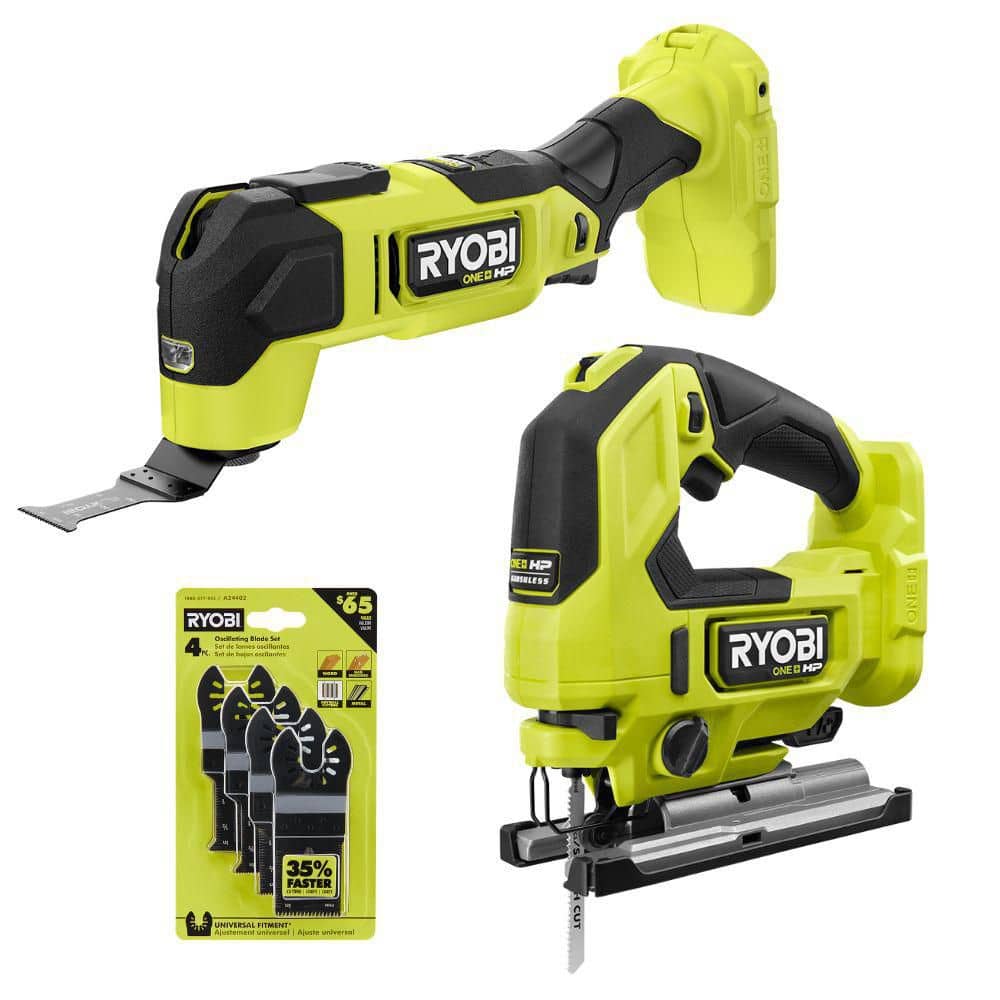 ONE+ HP 18V Brushless Oscillating Multi-Tool with ONE+ HP 18V Brushless Jigsaw with 4-pc Wood and Metal OMT Blade Set price history on PriceWatchPro