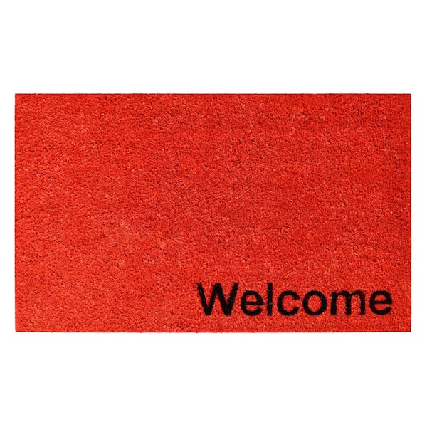 Calloway Mills Collins Red Pastel Welcome Doormat, 24" x 36"