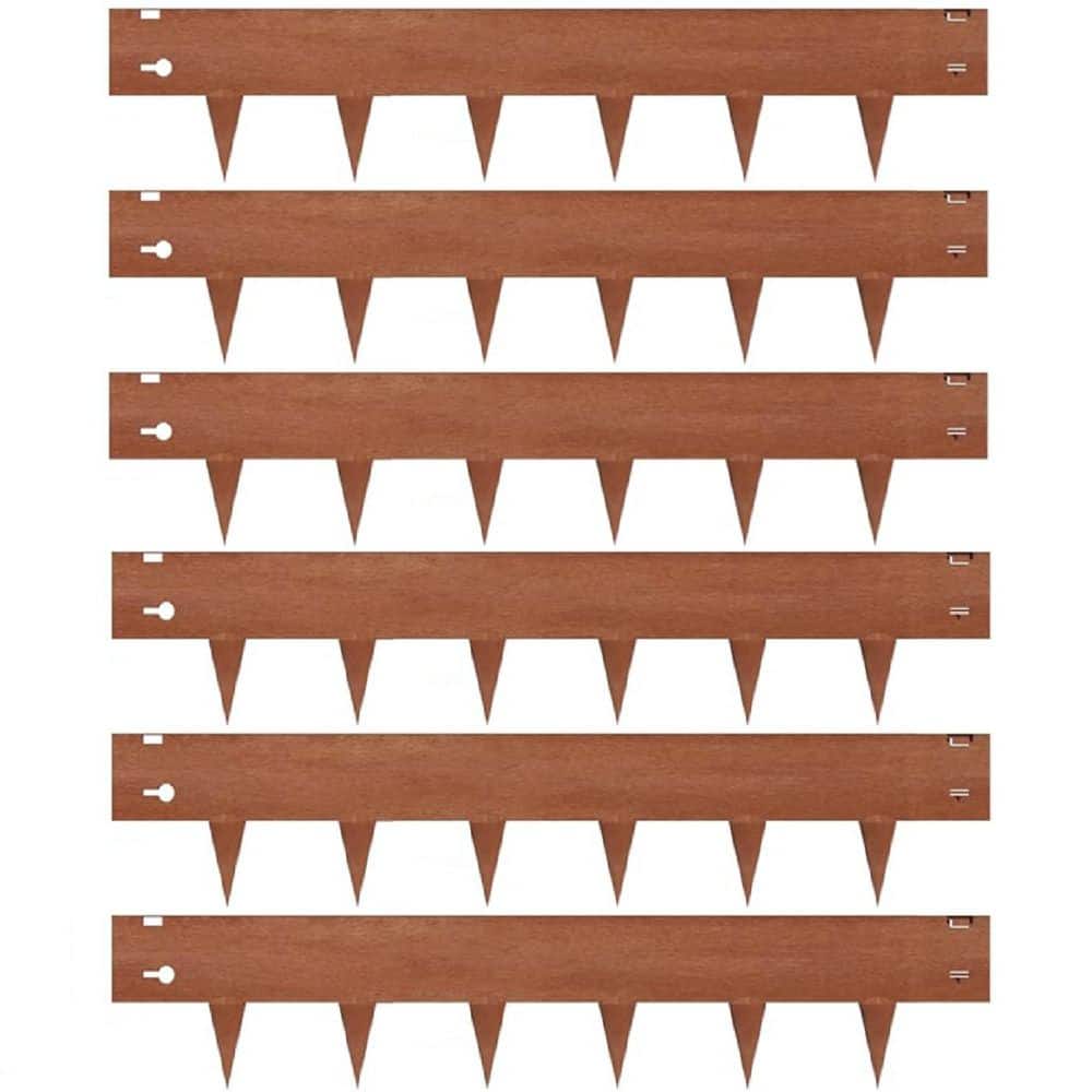 40 in. x 8 in. x 40 in. Gray Blue Finish Flexible Pre-Applied Rust Patina Cor-Ten Steel Edging Garden Border 6-Pieces price history on PriceWatchPro
