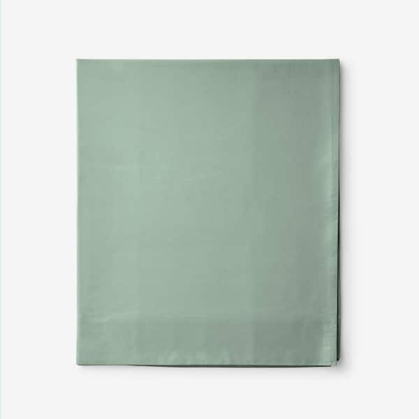 The Company Store Company Cotton Thyme Cotton Percale California King Extra Deep Flat Sheet